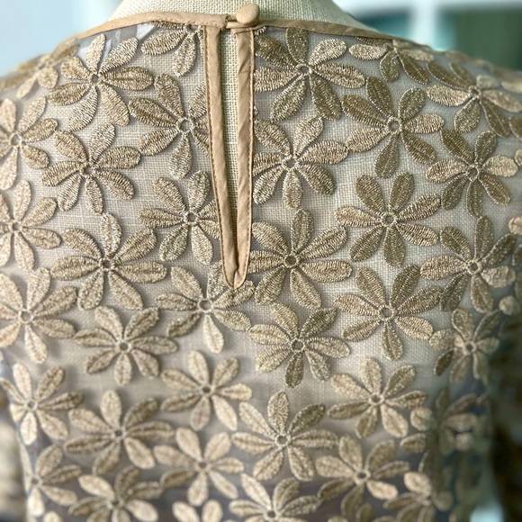 BODEN blouse with gold floral appliqués - Picture 4 of 6